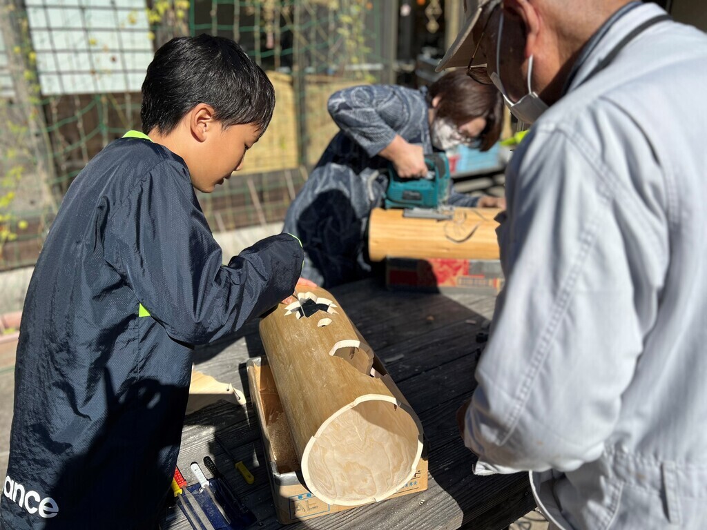 家族で作ろう！世界に1つの木製ランプシェード＆五平餅